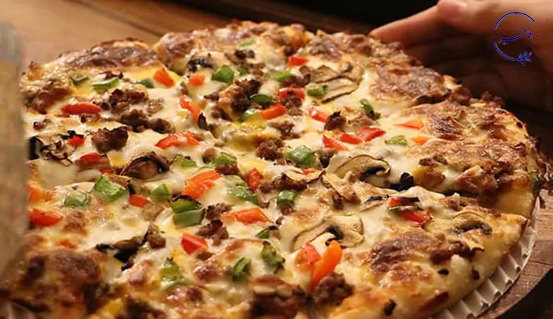 پیتزا قارچ و پنیر